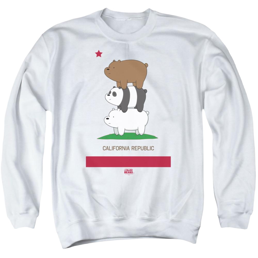 We Bare Bears Cali Stack Men's Crewneck Sweatshirt Men's Crewneck Sweatshirt We Bare Bears   