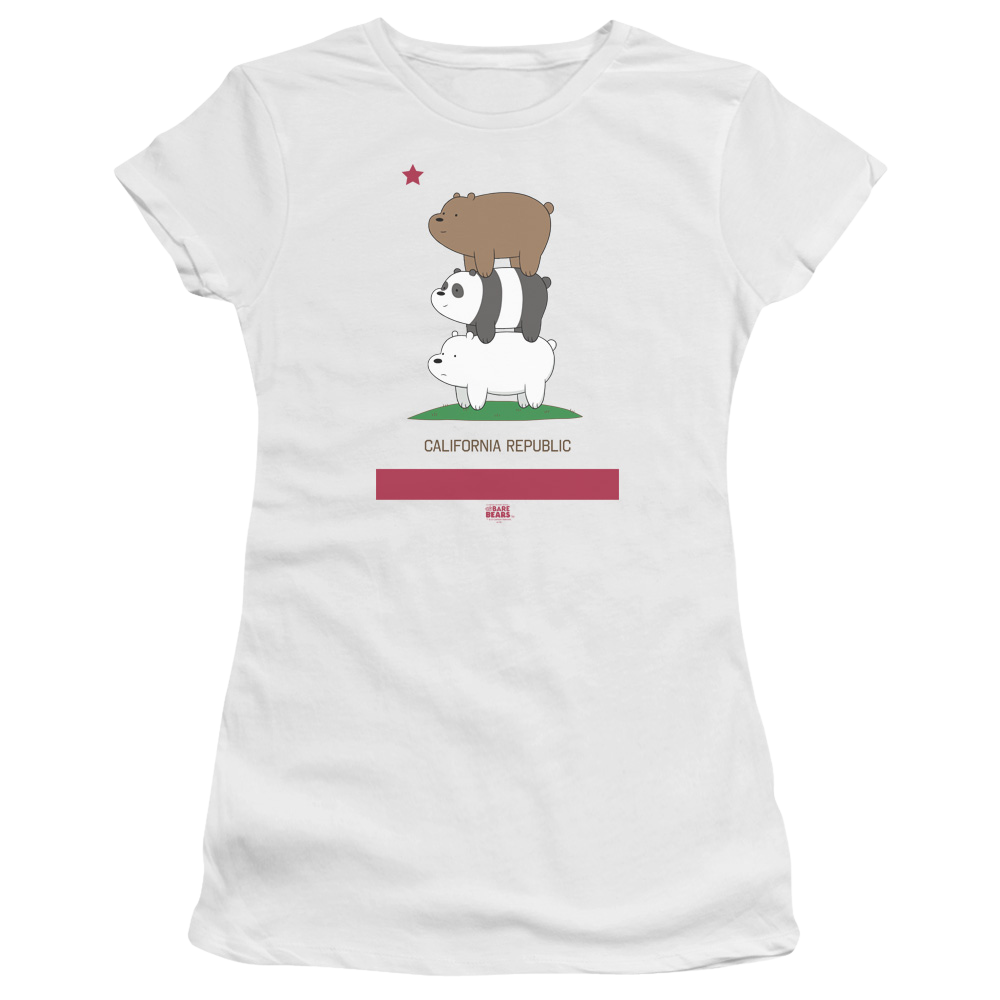 We Bare Bears Cali Stack Juniors T-Shirt Juniors T-Shirt We Bare Bears   