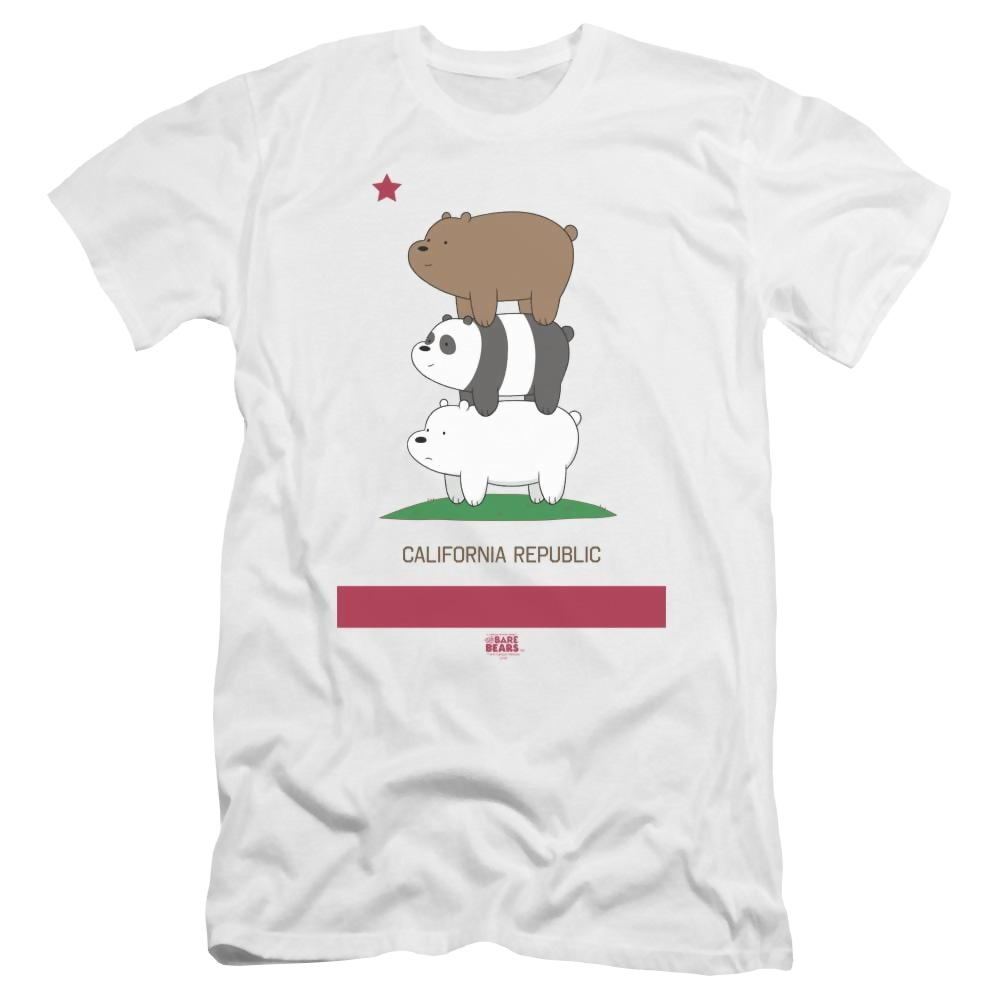We Bare Bears Cali Stack Men's Premium Slim Fit T-Shirt Men's Premium Slim Fit T-Shirt We Bare Bears   
