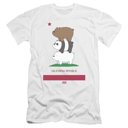 We Bare Bears Cali Stack Men's Premium Slim Fit T-Shirt Men's Premium Slim Fit T-Shirt We Bare Bears   