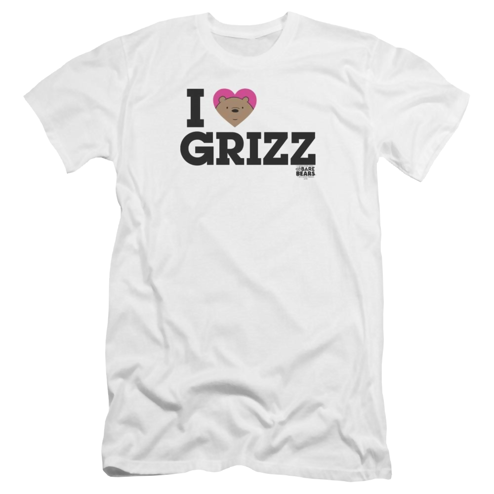 We Bare Bears Heart Grizz Men's Premium Slim Fit T-Shirt Men's Premium Slim Fit T-Shirt We Bare Bears   