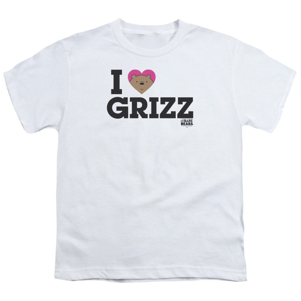 We Bare Bears Heart Grizz - Youth T-Shirt Youth T-Shirt (Ages 8-12) We Bare Bears   