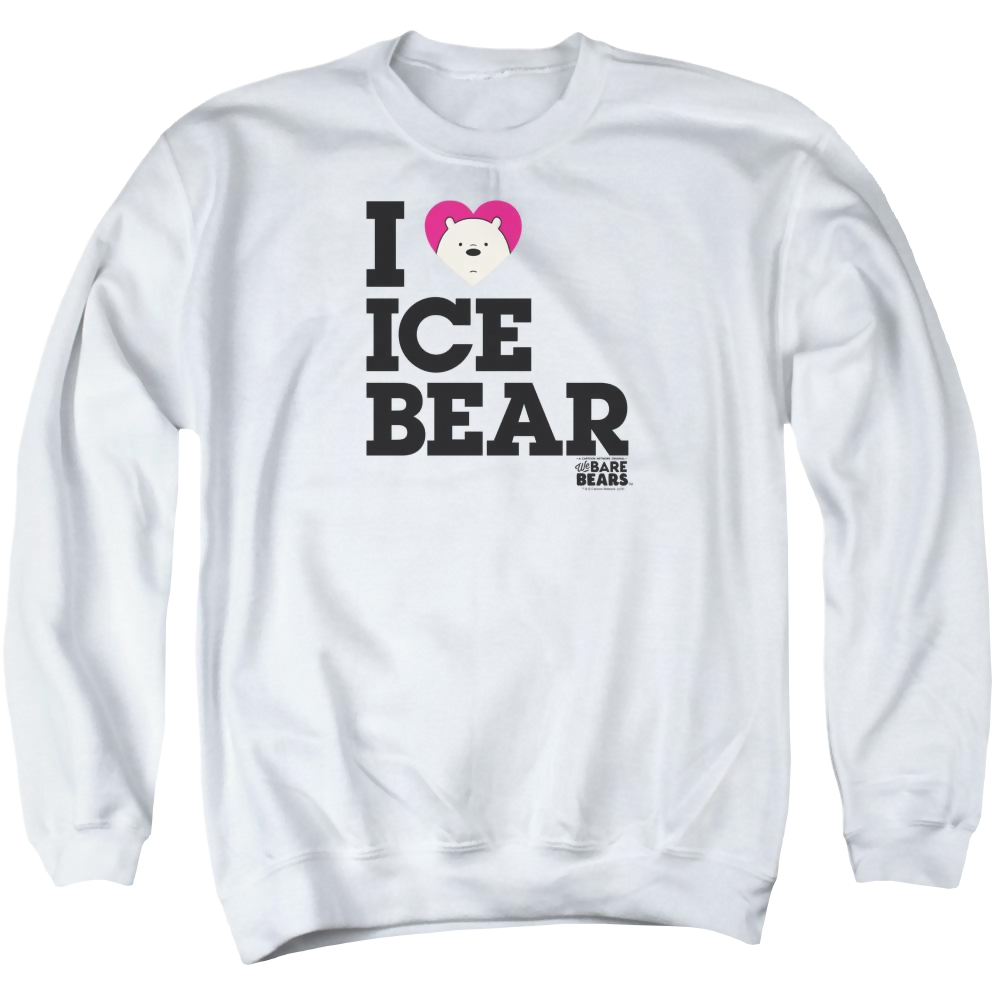 We Bare Bears Heart Ice Bear Men's Crewneck Sweatshirt Men's Crewneck Sweatshirt We Bare Bears   