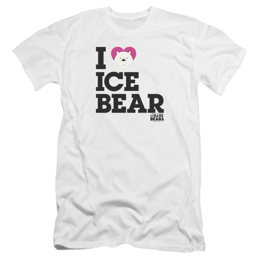 We Bare Bears Heart Ice Bear Men's Premium Slim Fit T-Shirt Men's Premium Slim Fit T-Shirt We Bare Bears   
