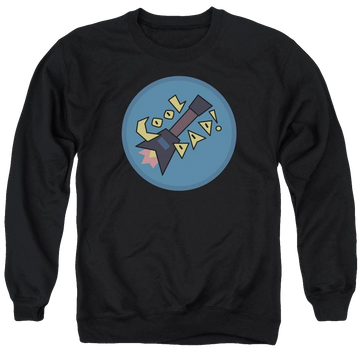 Black men's crewneck sweatshirt with Steven Universe Cool Dad graphic