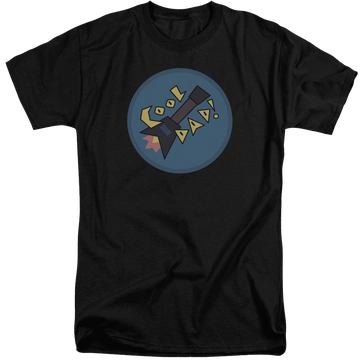 Black men's tall fit t-shirt with Steven Universe Cool Dad graphic