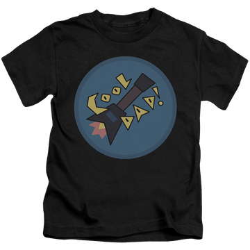 Black kid's t-shirt for ages 4 to 7 with Steven Universe Cool Dad graphic