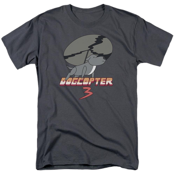 Charcoal men's regular fit t-shirt with Steven Universe Dogcopter 3 graphic