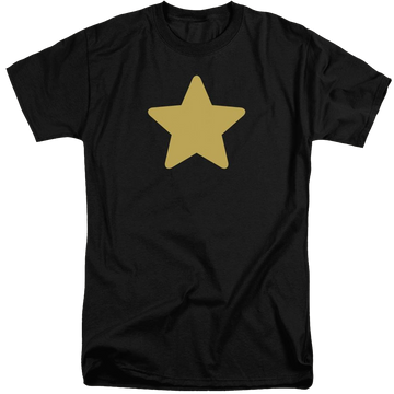 Black men's tall fit t-shirt with Steven Universe Greg Star graphic