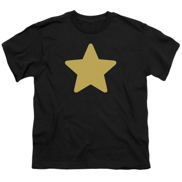 Black youth t-shirt for ages 8 to 12 with Steven Universe Greg Star graphic