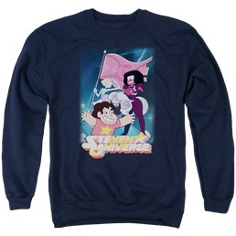 Steven Universe Crystal Gem Flag Men's Crewneck Sweatshirt Men's Crewneck Sweatshirt Steven Universe   