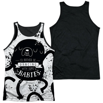 Adventure Time Dancing With Babies men's black back tank