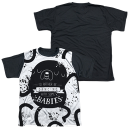Adventure Time Dancing With Babies - Youth Black Back T-Shirt Youth Black Back T-Shirt (Ages 8-12) Adventure Time   