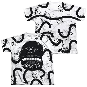 Adventure Time Dancing With Babies youth all-over print t-shirt for ages 8 to 12