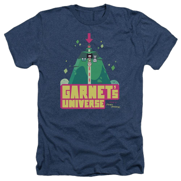 Navy men's heather t-shirt with Steven Universe Garnets Universe graphic