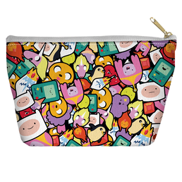 Adventure Time - Stacked Stickers Tapered Bottom Pouch T Bottom Accessory Pouches Adventure Time   