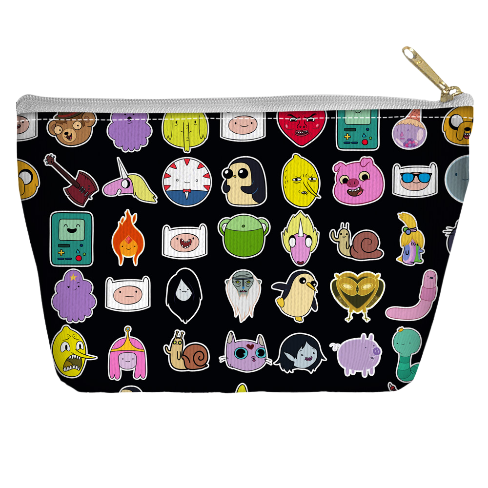 Adventure Time - Stickers Tapered Bottom Pouch T Bottom Accessory Pouches Adventure Time   