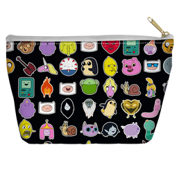 Adventure Time - Stickers Tapered Bottom Pouch T Bottom Accessory Pouches Adventure Time   