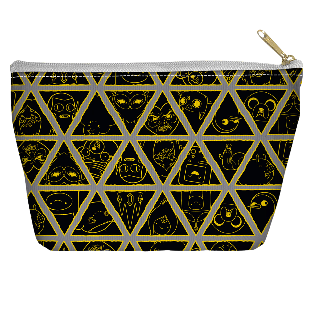Adventure Time - Triangles Tapered Bottom Pouch T Bottom Accessory Pouches Adventure Time   