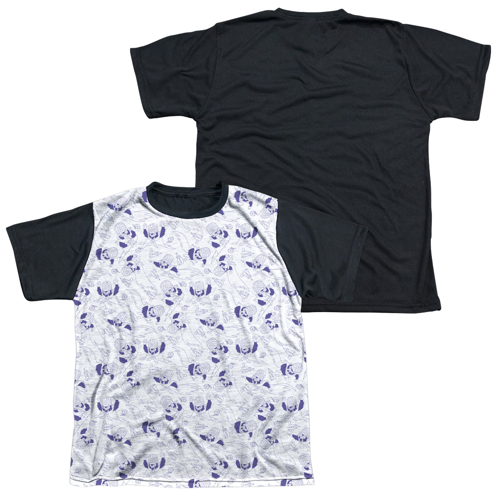 Powerpuff Girls Mojo Jojo Pattern - Youth Black Back T-Shirt Youth Black Back T-Shirt (Ages 8-12) Powerpuff Girls   