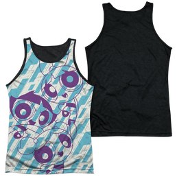Powerpuff Girls Purple Pattern Men's Black Back Tank Men's Black Back Tank Powerpuff Girls   