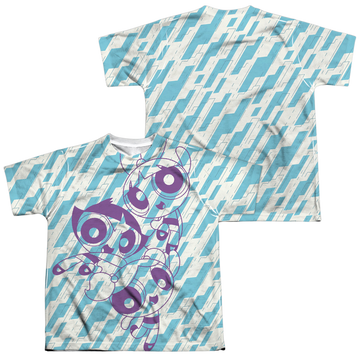 Powerpuff Girls Purple Pattern youth all-over print t-shirt for ages 8 to 12