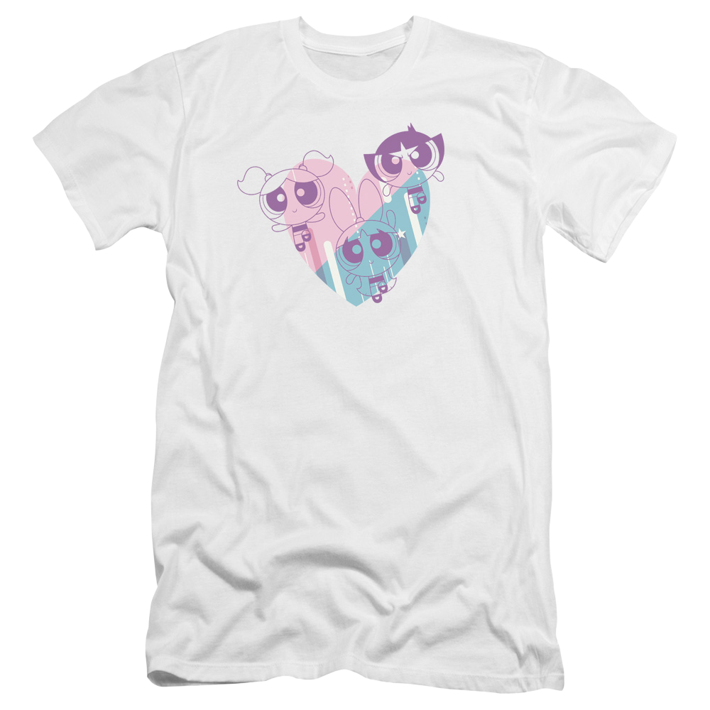 Powerpuff Girls Powerpuff Heart Men's Premium Slim Fit T-Shirt Men's Premium Slim Fit T-Shirt Powerpuff Girls   