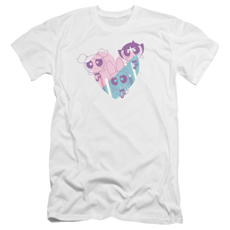Powerpuff Girls Powerpuff Heart Men's Premium Slim Fit T-Shirt Men's Premium Slim Fit T-Shirt Powerpuff Girls   