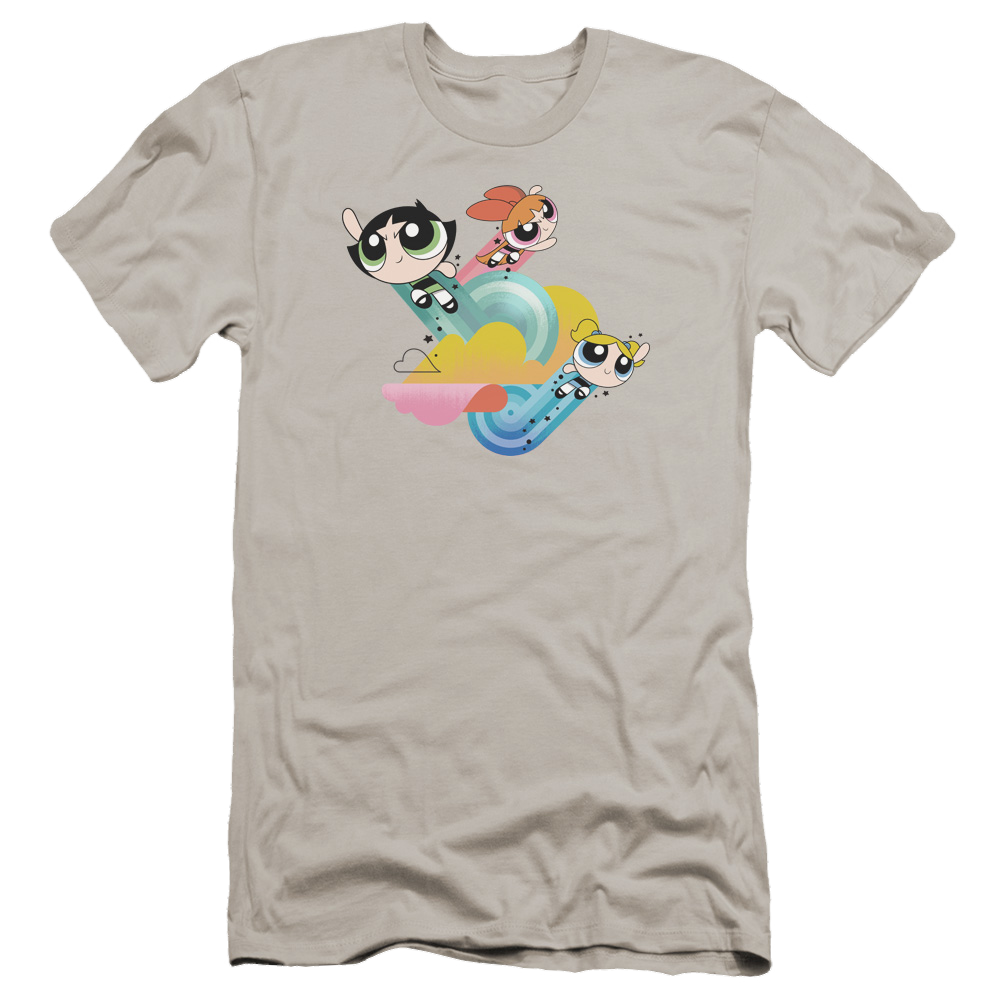 Powerpuff Girls Spiral Streaks Men's Premium Slim Fit T-Shirt Men's Premium Slim Fit T-Shirt Powerpuff Girls   