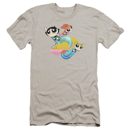Powerpuff Girls Spiral Streaks Men's Premium Slim Fit T-Shirt Men's Premium Slim Fit T-Shirt Powerpuff Girls   