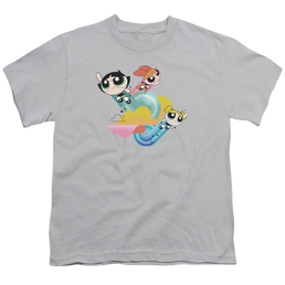 Powerpuff Girls Spiral Streaks - Youth T-Shirt Youth T-Shirt (Ages 8-12) Powerpuff Girls   