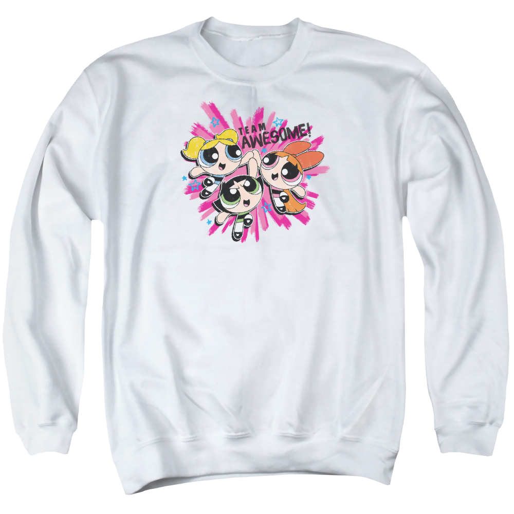 Powerpuff Girls Team Awesome Men's Crewneck Sweatshirt Men's Crewneck Sweatshirt Powerpuff Girls   