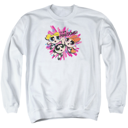 Powerpuff Girls Team Awesome Men's Crewneck Sweatshirt Men's Crewneck Sweatshirt Powerpuff Girls   