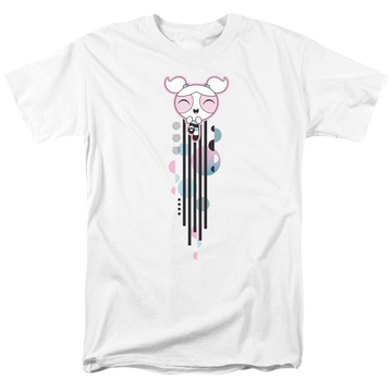 White men's regular fit t-shirt with Powerpuff Girls Bubbles Streak graphic