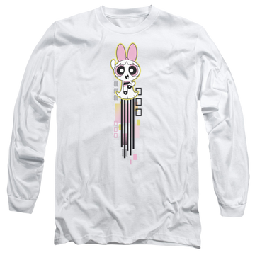 White men's long sleeve t-shirt with Powerpuff Girls Blossom Streak graphic