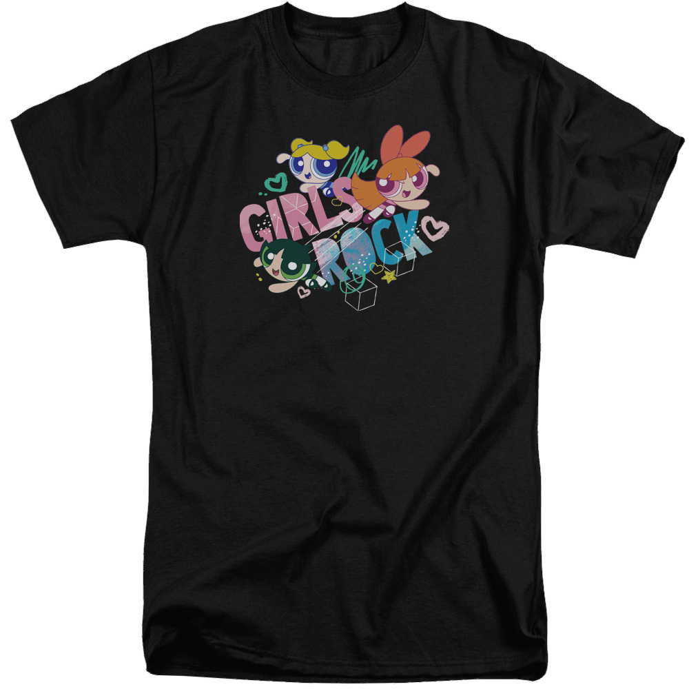 Powerpuff Girls Girls Rock Men's Tall Fit T-Shirt Men's Tall Fit T-Shirt Powerpuff Girls   