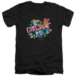 Powerpuff Girls Girls Rock Men's V-Neck T-Shirt Men's V-Neck T-Shirt Powerpuff Girls   