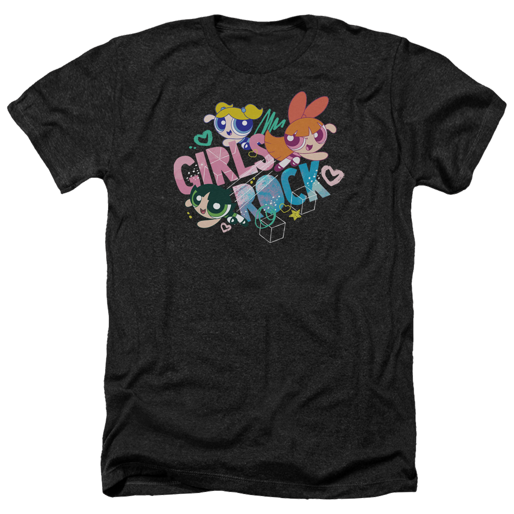 Powerpuff Girls Girls Rock Men's Heather T-Shirt Men's Heather T-Shirt Powerpuff Girls   