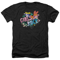 Powerpuff Girls Girls Rock Men's Heather T-Shirt Men's Heather T-Shirt Powerpuff Girls   