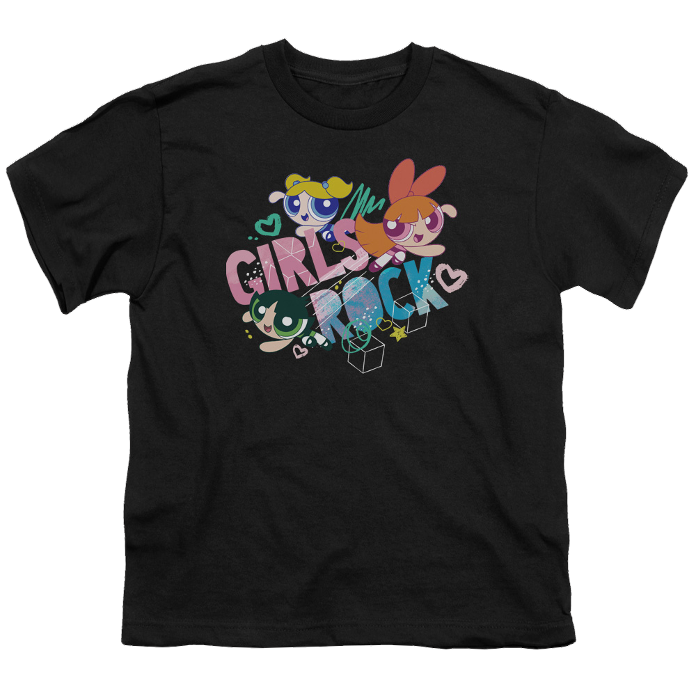 Powerpuff Girls Girls Rock - Youth T-Shirt Youth T-Shirt (Ages 8-12) Powerpuff Girls   