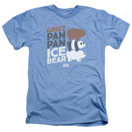 We Bare Bears Grizz Pan Pan Ice Bear Men's Heather T-Shirt Men's Heather T-Shirt We Bare Bears   