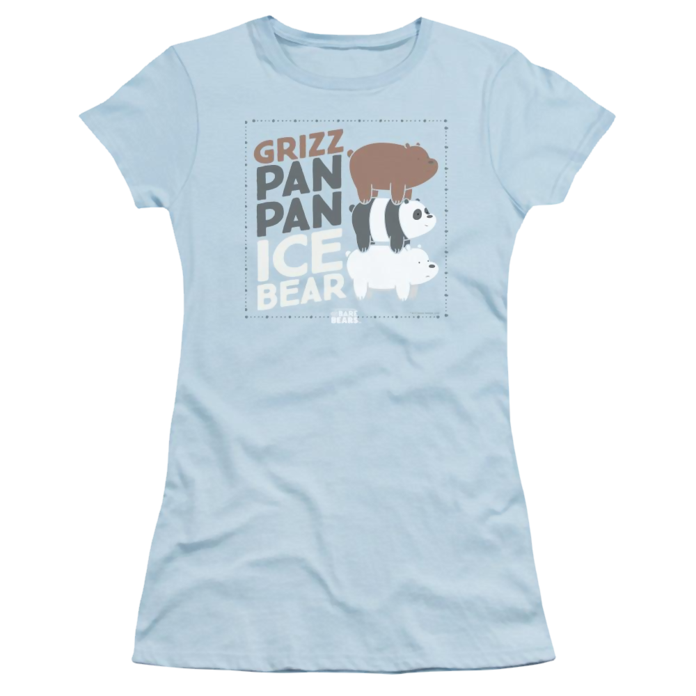 We Bare Bears Grizz Pan Pan Ice Bear Juniors T-Shirt Juniors T-Shirt We Bare Bears   