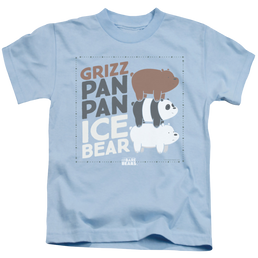 We Bare Bears Grizz Pan Pan Ice Bear - Kid's T-Shirt Kid's T-Shirt (Ages 4-7) We Bare Bears   