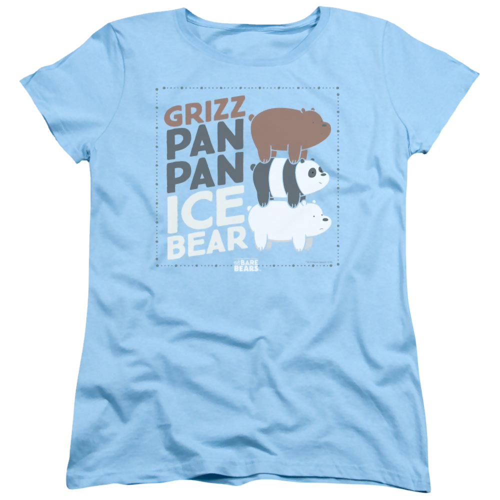 We Bare Bears Grizz Pan Pan Ice Bear Women's T-Shirt Women's T-Shirt We Bare Bears   