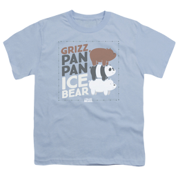 We Bare Bears Grizz Pan Pan Ice Bear - Youth T-Shirt Youth T-Shirt (Ages 8-12) We Bare Bears   