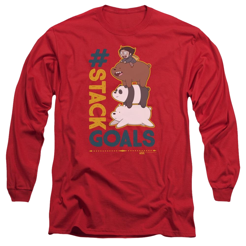 We Bare Bears Stack Goals Men's Long Sleeve T-Shirt Men's Long Sleeve T-Shirt We Bare Bears   