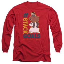 We Bare Bears Stack Goals Men's Long Sleeve T-Shirt Men's Long Sleeve T-Shirt We Bare Bears   