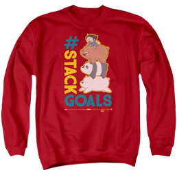 We Bare Bears Stack Goals Men's Crewneck Sweatshirt Men's Crewneck Sweatshirt We Bare Bears   