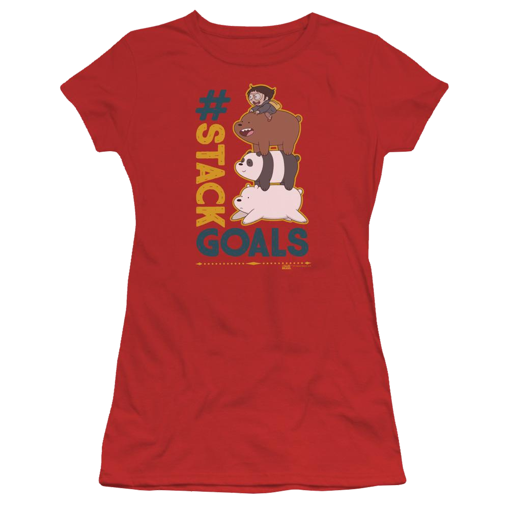 We Bare Bears Stack Goals Juniors T-Shirt Juniors T-Shirt We Bare Bears   