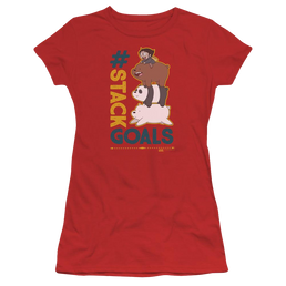 We Bare Bears Stack Goals Juniors T-Shirt Juniors T-Shirt We Bare Bears   